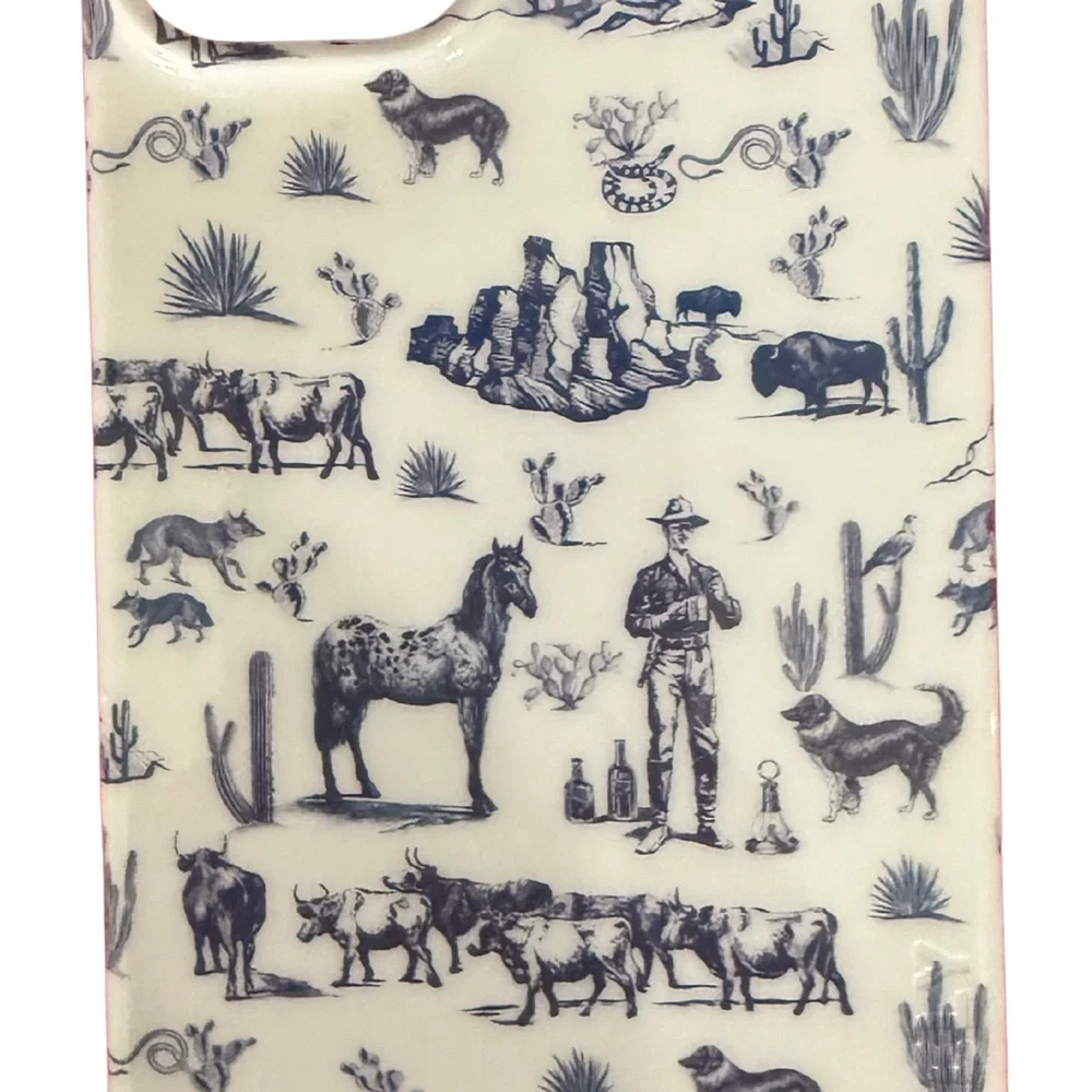Wild West Adventure‎ Desert Case - Blue and White iPhone 14 Plus